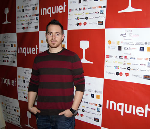 Carlos Cuenca en la Final de la sección "A corre-cuita", del festival de cine valenciano Inquiet