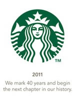 Starbucks estrena nuevo logo por su 40 aniversario en éste 2011